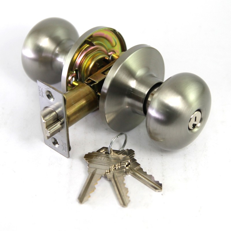 Dorma Entrance Tubular Knob Lockset TA1 Olfen Finishes US32D Standard Stainless Steel